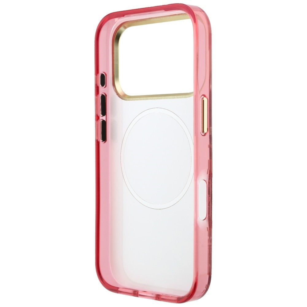 Funda MagSafe para Apple iPhone 18 Pro Max / 17 Pro Max, Guess, IML Glitter Blossom Roses, Burdeos