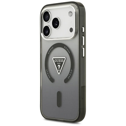 Funda MagSafe para Apple iPhone 18 Pro Max / 17 Pro Max, Guess, IML Gradient Triangle Logo, negra