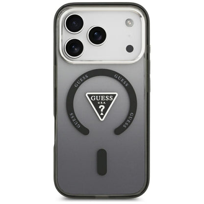 Funda MagSafe para Apple iPhone 18 Pro Max / 17 Pro Max, Guess, IML Gradient Triangle Logo, negra