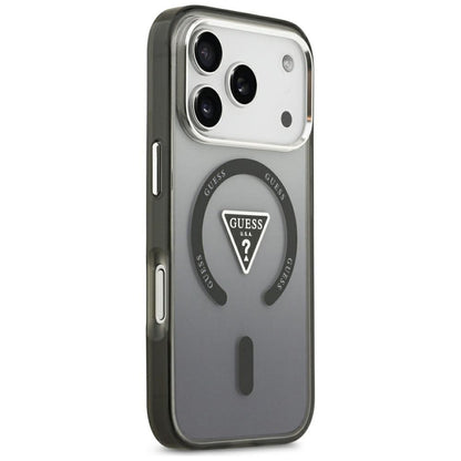 Funda MagSafe para Apple iPhone 18 Pro Max / 17 Pro Max, Guess, IML Gradient Triangle Logo, negra