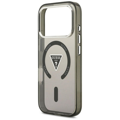 Funda MagSafe para Apple iPhone 18 Pro Max / 17 Pro Max, Guess, IML Gradient Triangle Logo, negra