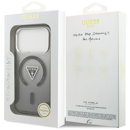 Funda MagSafe para Apple iPhone 18 Pro Max / 17 Pro Max, Guess, IML Gradient Triangle Logo, negra