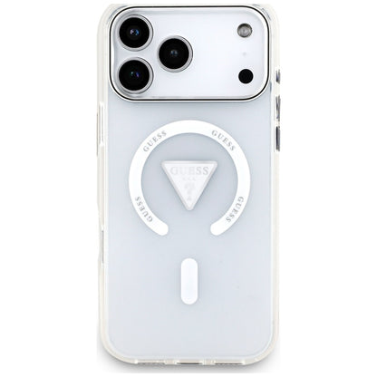 Funda MagSafe para Apple iPhone 18 Pro Max / 17 Pro Max, Guess, IML Gradient Triangle Logo, Transparente
