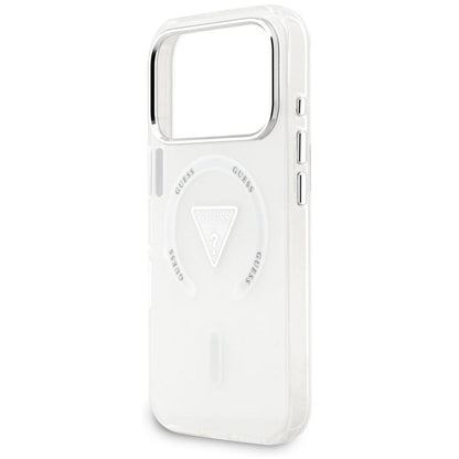 Funda MagSafe para Apple iPhone 18 Pro Max / 17 Pro Max, Guess, IML Gradient Triangle Logo, Transparente