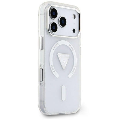 Funda MagSafe para Apple iPhone 18 Pro Max / 17 Pro Max, Guess, IML Gradient Triangle Logo, Transparente