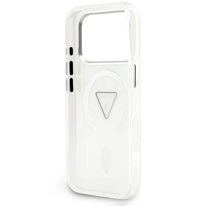 Funda MagSafe para Apple iPhone 18 Pro Max / 17 Pro Max, Guess, IML Gradient Triangle Logo, Transparente