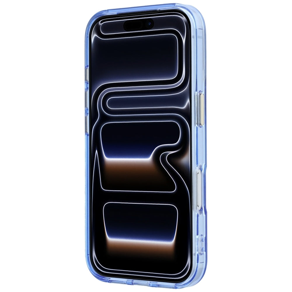 Funda MagSafe para Apple iPhone 18 Pro Max / 17 Pro Max, Guess, Soporte Anillo Logo Metálico Script, Azul