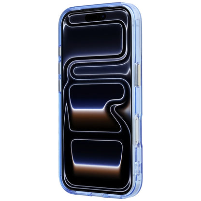 Funda MagSafe para Apple iPhone 18 Pro Max / 17 Pro Max, Guess, Soporte Anillo Logo Metálico Script, Azul