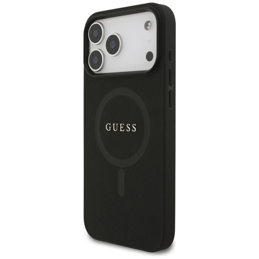 MagSafe Case for Apple iPhone 18 Pro Max / 17 Pro Max, Guess, Saffiano, Black