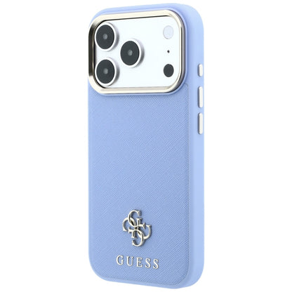 Funda MagSafe para Apple iPhone 18 Pro Max / 17 Pro Max, Guess, Saffiano Small 4G Classic, Azul