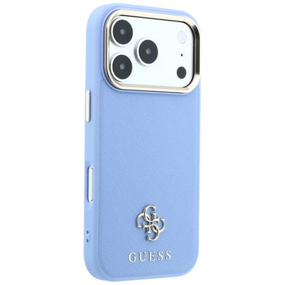 Funda MagSafe para Apple iPhone 18 Pro Max / 17 Pro Max, Guess, Saffiano Small 4G Classic, Azul