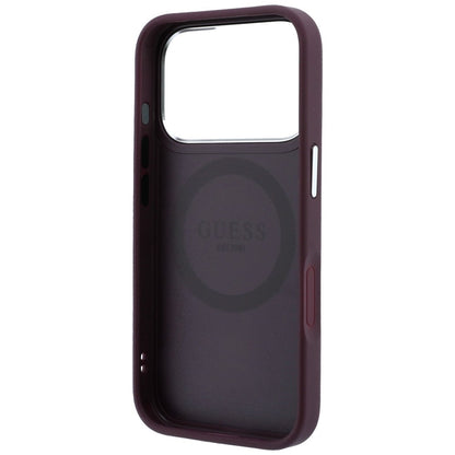 Funda MagSafe para Apple iPhone 18 Pro Max / 17 Pro Max, Guess, Triangle Logo, color burdeos