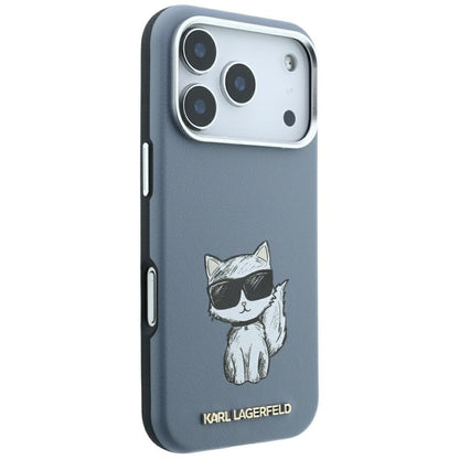 Funda MagSafe para Apple iPhone 18 Pro Max / 17 Pro Max, Karl Lagerfeld, Choupette Sketch, Azul