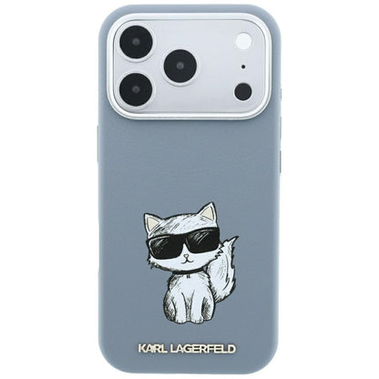 Funda MagSafe para Apple iPhone 18 Pro Max / 17 Pro Max, Karl Lagerfeld, Choupette Sketch, Azul