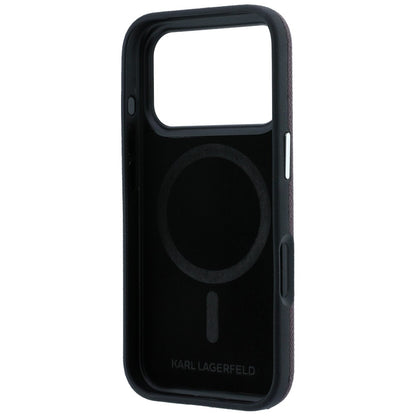 Funda MagSafe para Apple iPhone 18 Pro Max / 17 Pro Max, Karl Lagerfeld, Grained KC Heads, Burdeos