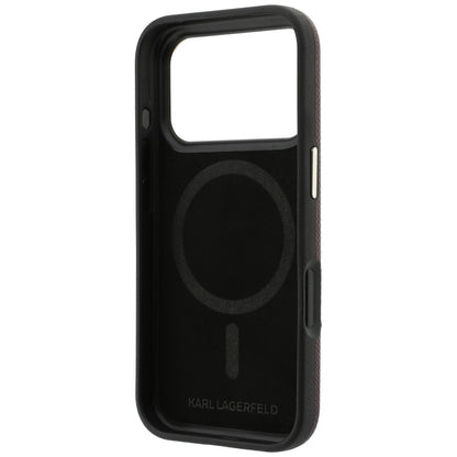 Funda MagSafe para Apple iPhone 18 Pro Max / 17 Pro Max, Karl Lagerfeld, Logo de Resina Granulada, Burdeos