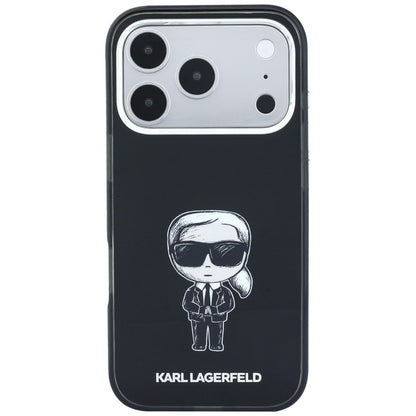 Funda MagSafe para Apple iPhone 18 Pro Max / 17 Pro Max, Karl Lagerfeld, HC IML Ikonik Sketch Print, Negra