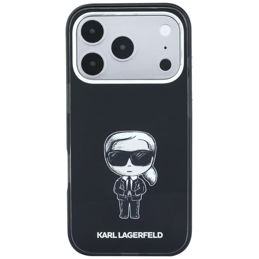 Funda MagSafe para Apple iPhone 18 Pro Max / 17 Pro Max, Karl Lagerfeld, HC IML Ikonik Sketch Print, Negra
