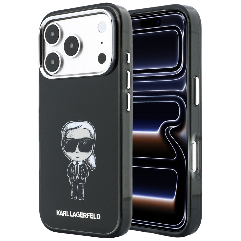 Funda MagSafe para Apple iPhone 18 Pro Max / 17 Pro Max, Karl Lagerfeld, HC IML Ikonik Sketch Print, Negra