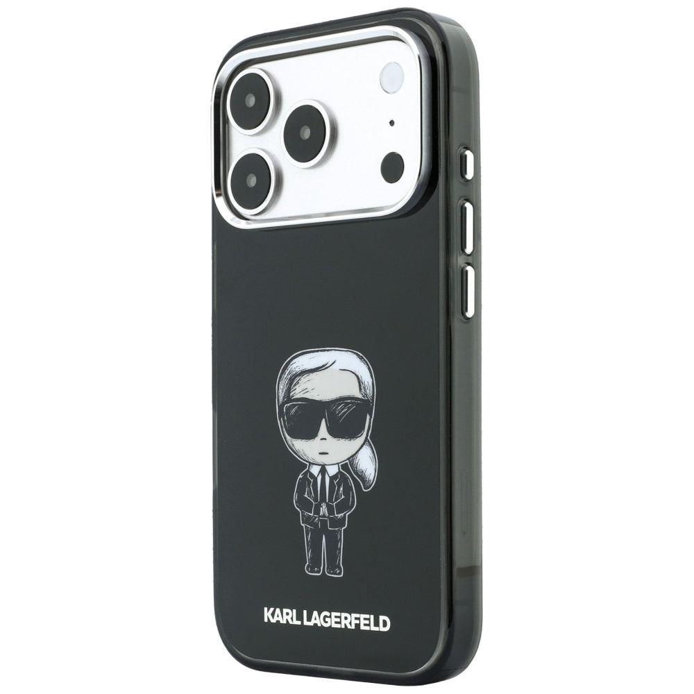 Funda MagSafe para Apple iPhone 18 Pro Max / 17 Pro Max, Karl Lagerfeld, HC IML Ikonik Sketch Print, Negra