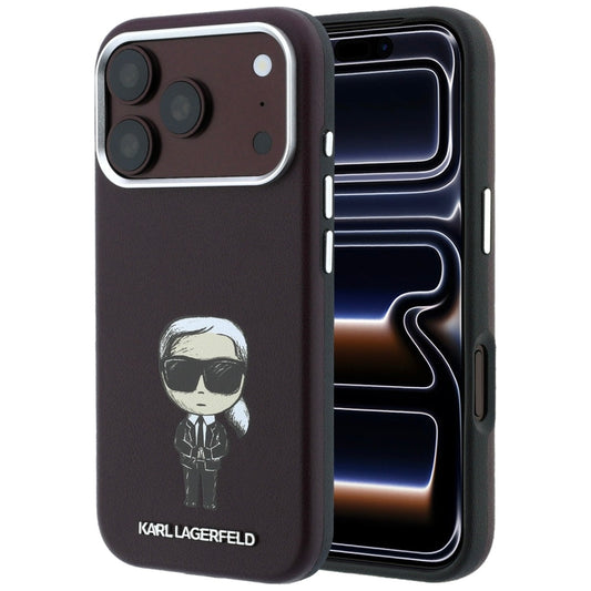 Funda MagSafe para Apple iPhone 18 Pro Max / 17 Pro Max, Karl Lagerfeld, HC SW Ikonik, Burdeos
