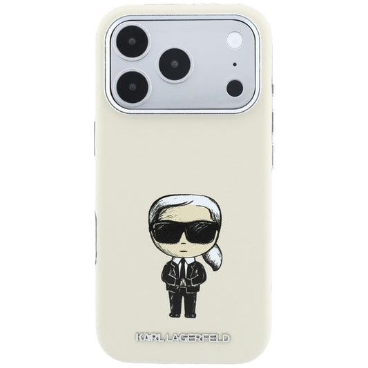 Funda MagSafe para Apple iPhone 18 Pro Max / 17 Pro Max, Karl Lagerfeld, Ikonik Sketch, Beige