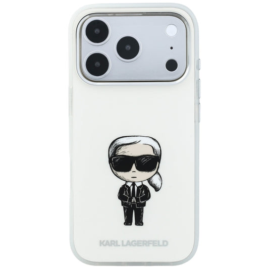 Funda MagSafe para Apple iPhone 18 Pro Max / 17 Pro Max, Karl Lagerfeld, IML Ikonik Sketch Print, Beige