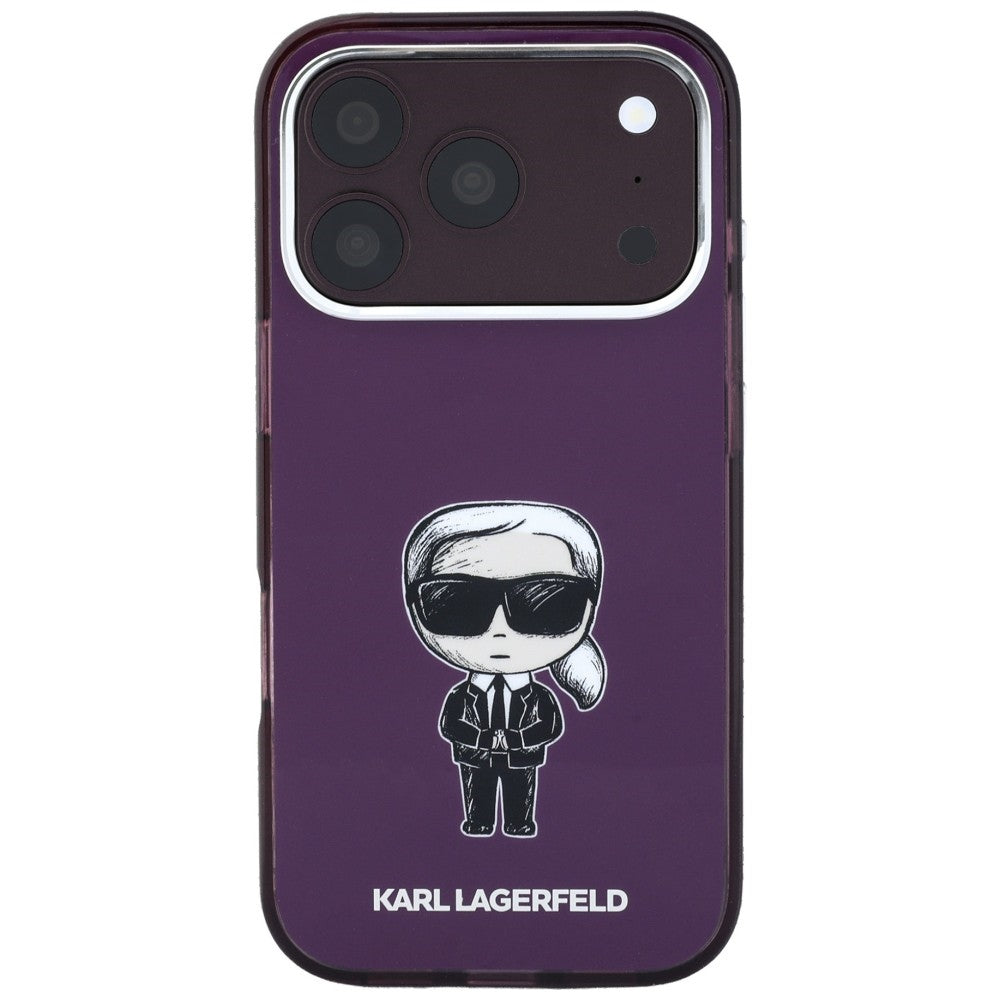 Funda MagSafe para Apple iPhone 18 Pro Max / 17 Pro Max, Karl Lagerfeld, IML Ikonik Sketch Print, Burdeos