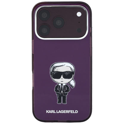 Funda MagSafe para Apple iPhone 18 Pro Max / 17 Pro Max, Karl Lagerfeld, IML Ikonik Sketch Print, Burdeos