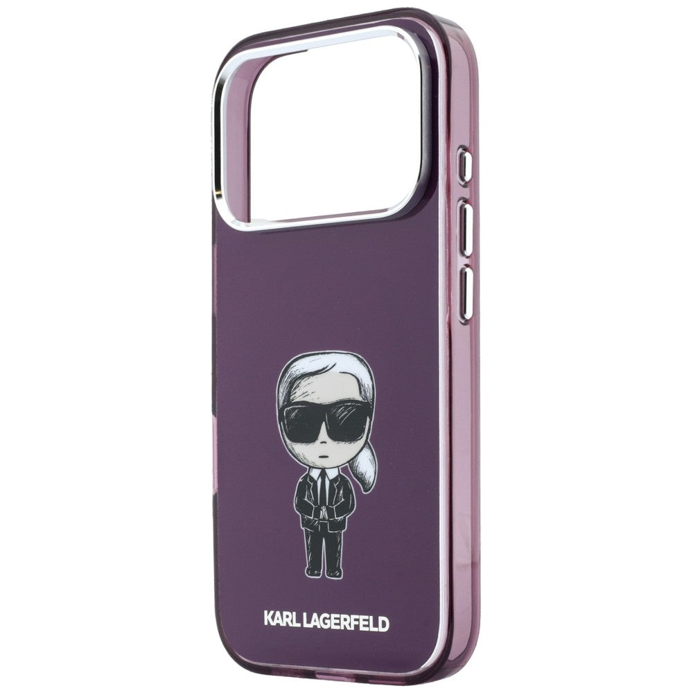 Funda MagSafe para Apple iPhone 18 Pro Max / 17 Pro Max, Karl Lagerfeld, IML Ikonik Sketch Print, Burdeos