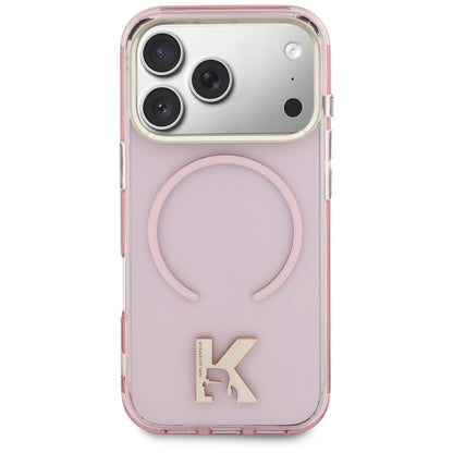 Funda MagSafe para Apple iPhone 18 Pro Max / 17 Pro Max, Karl Lagerfeld, IML Karl Head Logo, Rosa
