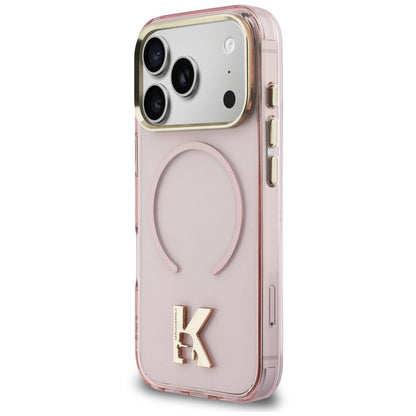 Funda MagSafe para Apple iPhone 18 Pro Max / 17 Pro Max, Karl Lagerfeld, IML Karl Head Logo, Rosa