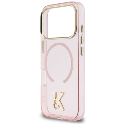 Funda MagSafe para Apple iPhone 18 Pro Max / 17 Pro Max, Karl Lagerfeld, IML Karl Head Logo, Rosa