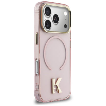 Funda MagSafe para Apple iPhone 18 Pro Max / 17 Pro Max, Karl Lagerfeld, IML Karl Head Logo, Rosa