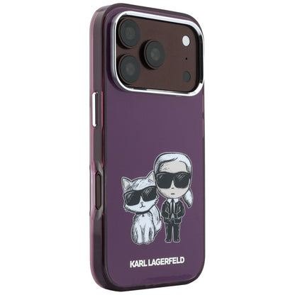 Funda MagSafe para Apple iPhone 18 Pro Max / 17 Pro Max, Karl Lagerfeld, IML KC Bodies Sketch Print, Burdeos