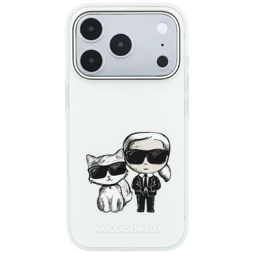 Funda MagSafe para Apple iPhone 18 Pro Max / 17 Pro Max, Karl Lagerfeld, KC Bodies Sketch, Beige