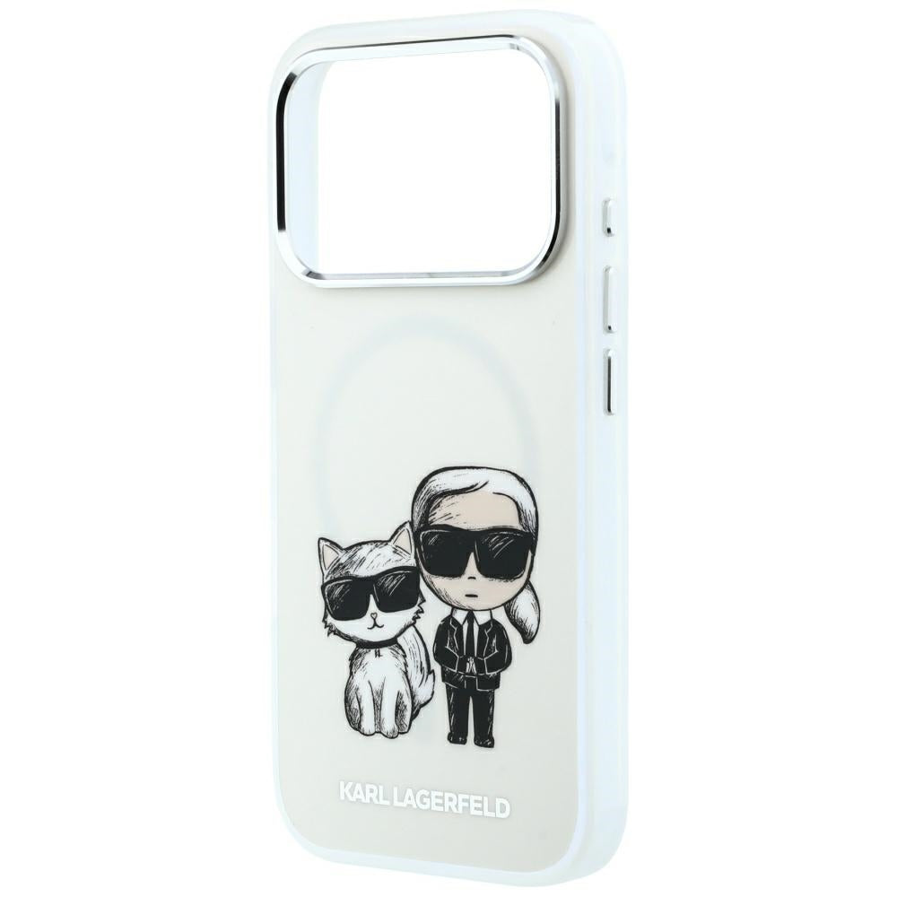 Funda MagSafe para Apple iPhone 18 Pro Max / 17 Pro Max, Karl Lagerfeld, KC Bodies Sketch, Beige