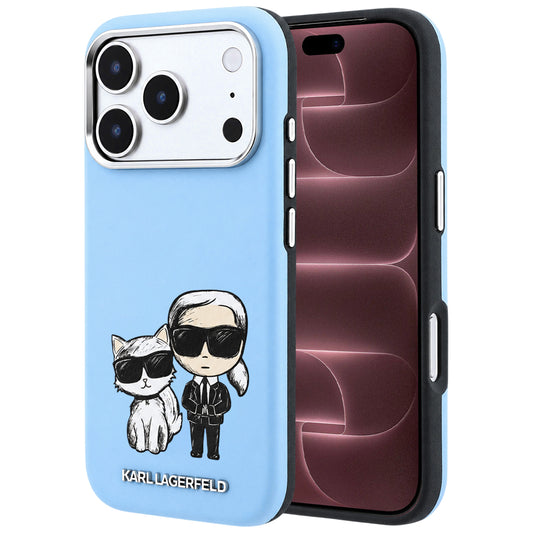 Funda MagSafe para Apple iPhone 18 Pro Max / 17 Pro Max, Karl Lagerfeld, KC Bodies Sketch, Azul