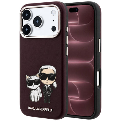 Funda MagSafe para Apple iPhone 18 Pro Max / 17 Pro Max, Karl Lagerfeld, KC Bodies Sketch, Burdeos