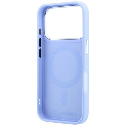 Funda MagSafe para Apple iPhone 18 Pro Max / 17 Pro Max, Karl Lagerfeld, Point and Choupette Sketch, azul