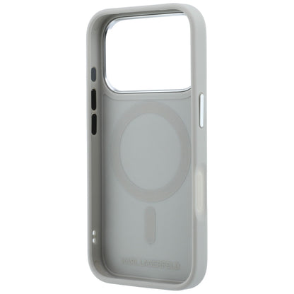 Funda MagSafe para Apple iPhone 18 Pro Max / 17 Pro Max, Karl Lagerfeld, Point and Choupette Sketch, Gris