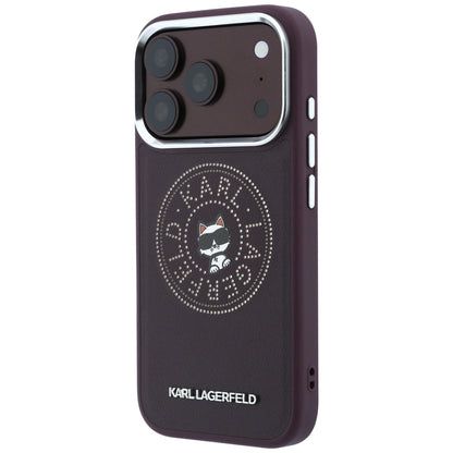 Funda MagSafe para Apple iPhone 18 Pro Max / 17 Pro Max, Karl Lagerfeld, Point and Choupette Sketch, Burdeos