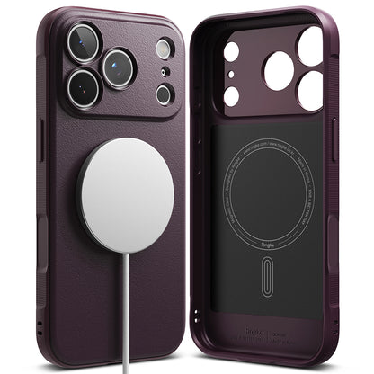 Funda MagSafe para Apple iPhone 18 Pro Max / 17 Pro Max, Ringke, Onyx, burdeos oscuro