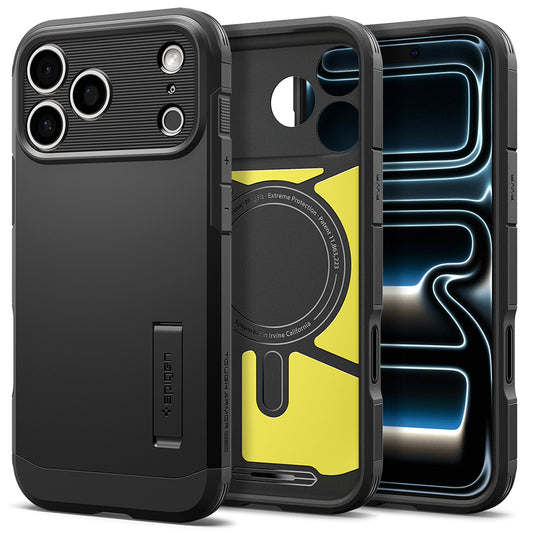 Funda MagSafe para Apple iPhone 18 Pro Max / 17 Pro Max, Spigen, Tough Armor T, Negra ACS12136