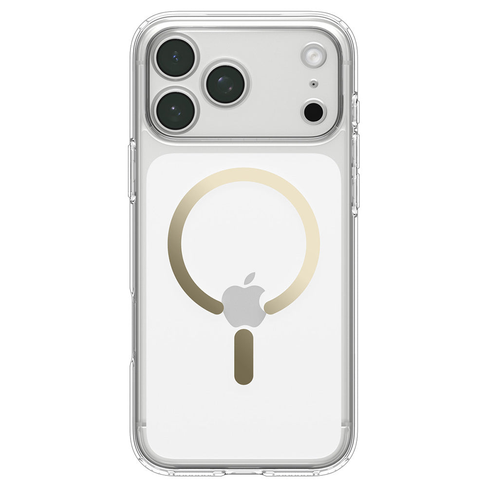 Funda MagSafe para Apple iPhone 18 Pro Max / 17 Pro Max, Spigen, Ultra Hybrid, Dorada Transparente ACS12120