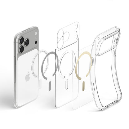 Funda MagSafe para Apple iPhone 18 Pro Max / 17 Pro Max, Spigen, Ultra Hybrid, Dorada Transparente ACS12120