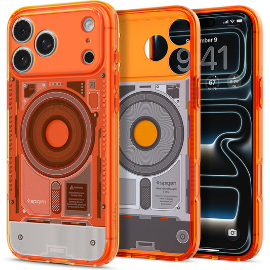 Funda MagSafe para Apple iPhone 18 Pro Max / 17 Pro Max, Spigen, Ultra Hybrid C-One, Naranja ACS11984