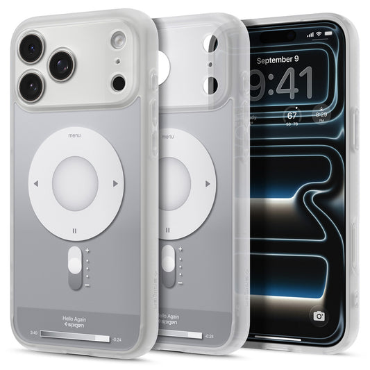 Funda MagSafe para Apple iPhone 18 Pro Max / 17 Pro Max, Spigen, Ultra Hybrid Classic, Plateada ACS12130