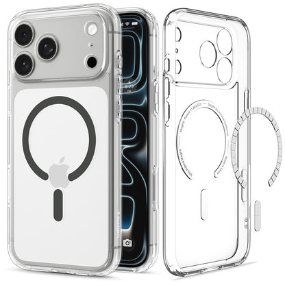 Funda MagSafe para Apple iPhone 18 Pro Max / 17 Pro Max, Spigen, Ultra Hybrid, Gris Transparente ACS12119