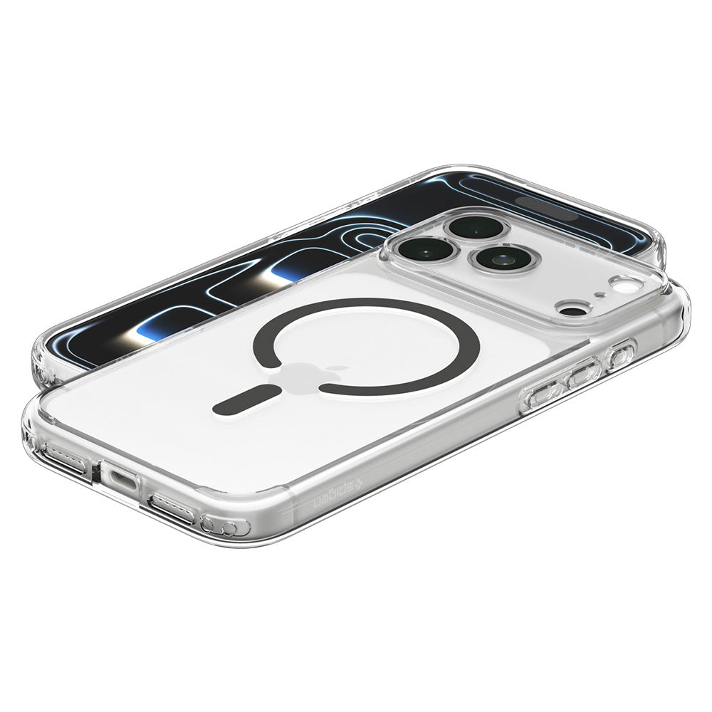 Funda MagSafe para Apple iPhone 18 Pro Max / 17 Pro Max, Spigen, Ultra Hybrid, Gris Transparente ACS12119